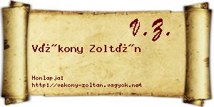 Vékony Zoltán névjegykártya